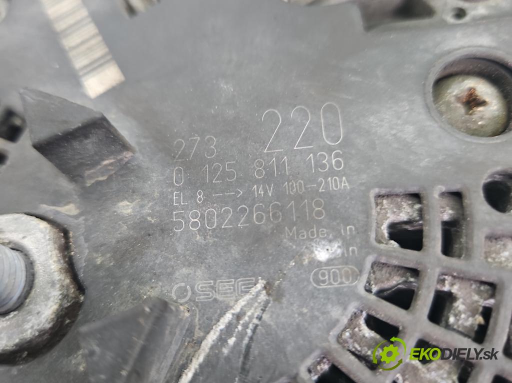 Iveco Daily V 2014- 3.0 hpi 175 hp automatic 129 kW 2998 cm3 2- Alternator 0125811136 (Alternátor)