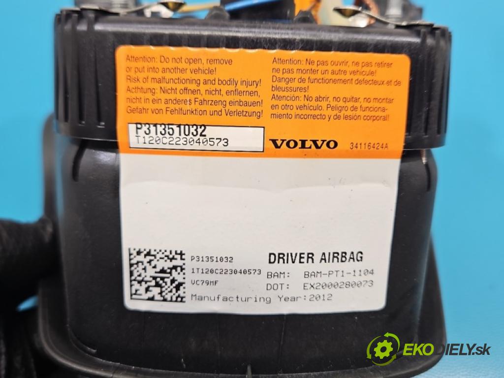 Volvo S60 II 2010-2018 2.5 T5 250 HP automatic 184 kW 2497 cm3 4- airbag vzduch: Řidiči: P31351032 (Airbag)
