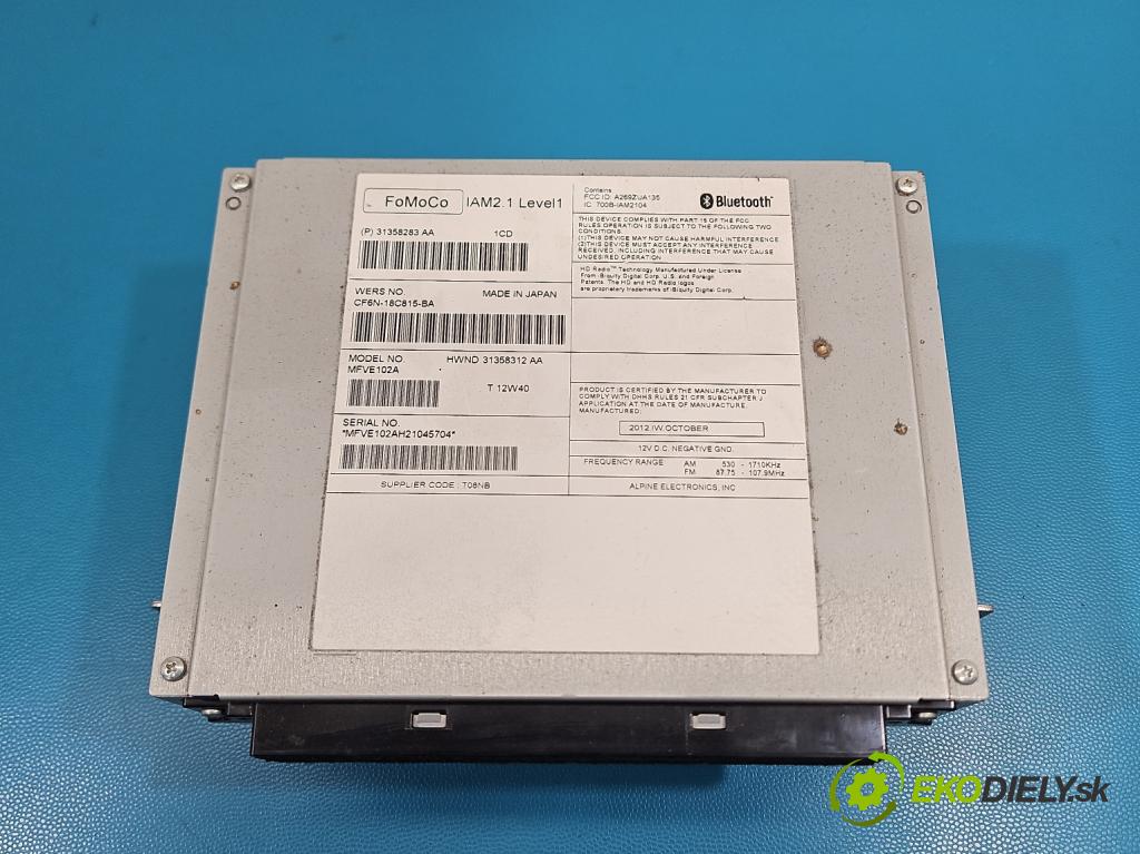 Volvo S60 II 2010-2018 2.5 T5 250 HP automatic 184 kW 2497 cm3 4- Radio originál 31358283