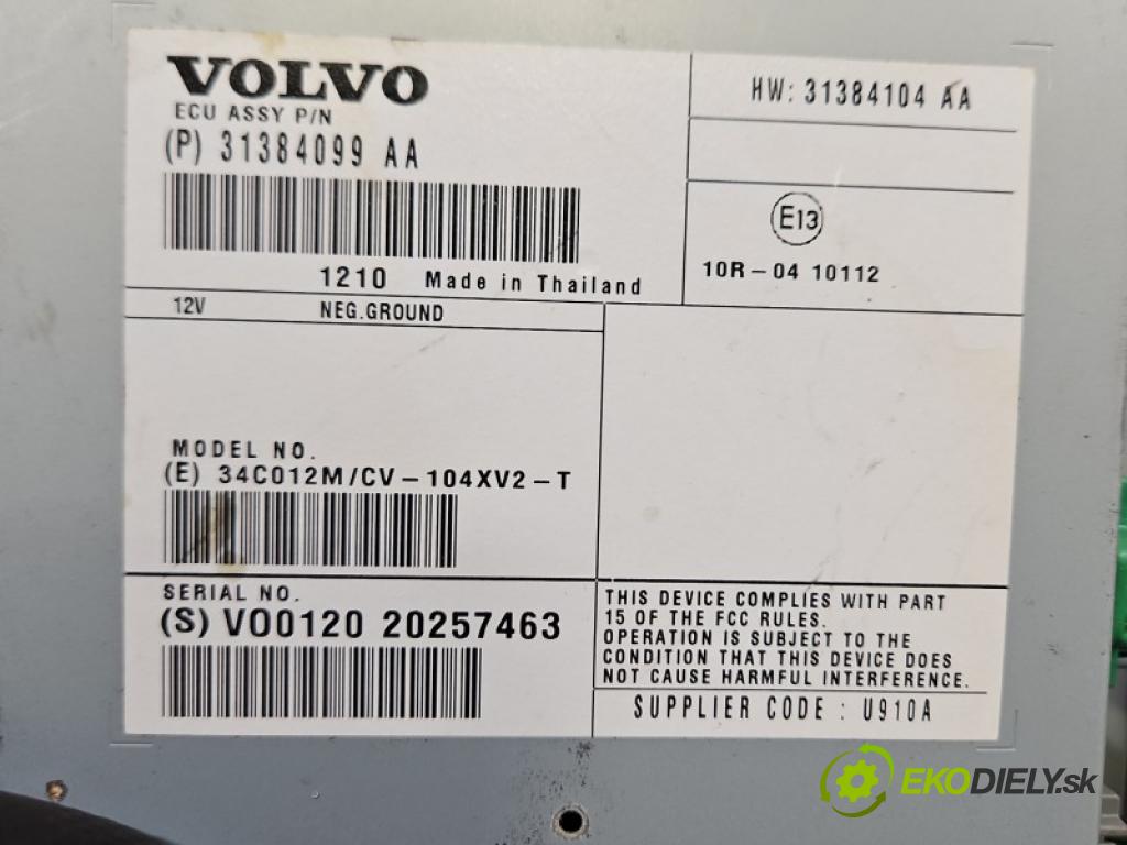 Volvo S60 II 2010-2018 2.5 T5 250 HP automatic 184 kW 2497 cm3 4- Zesilovač: 31384099 (Zosilňovač)