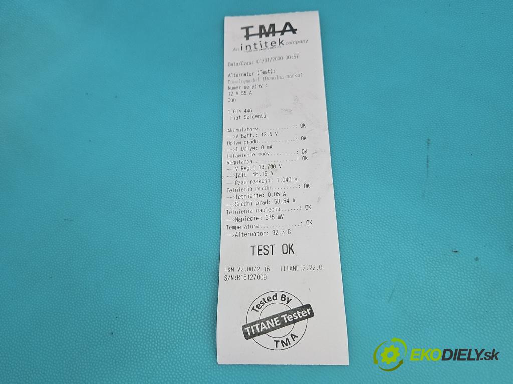 Fiat Seicento 0.9 8V 39 hp manual 29 kW 899 cm3 3- Alternator  (Alternátor)