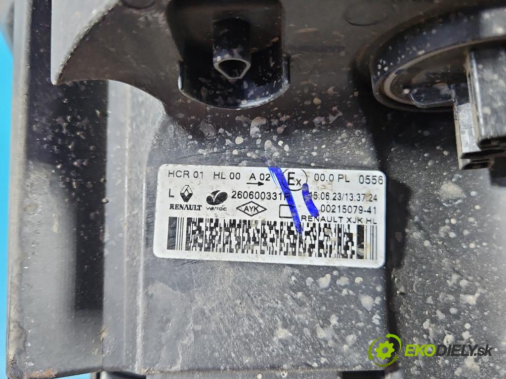 Renault Express 1.5 dci 95 HP manual 70 kW 1461 cm3 5- Reflektor: ľavý 260600331P (Kľučka dverí ostatné)