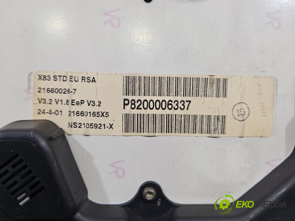 Opel Vivaro 2001-2014 1.9 cdti 101 HP manual 74 kW 1870 cm3 5- prístrojovka/ budíky P8200006337 (Prístrojová doska)