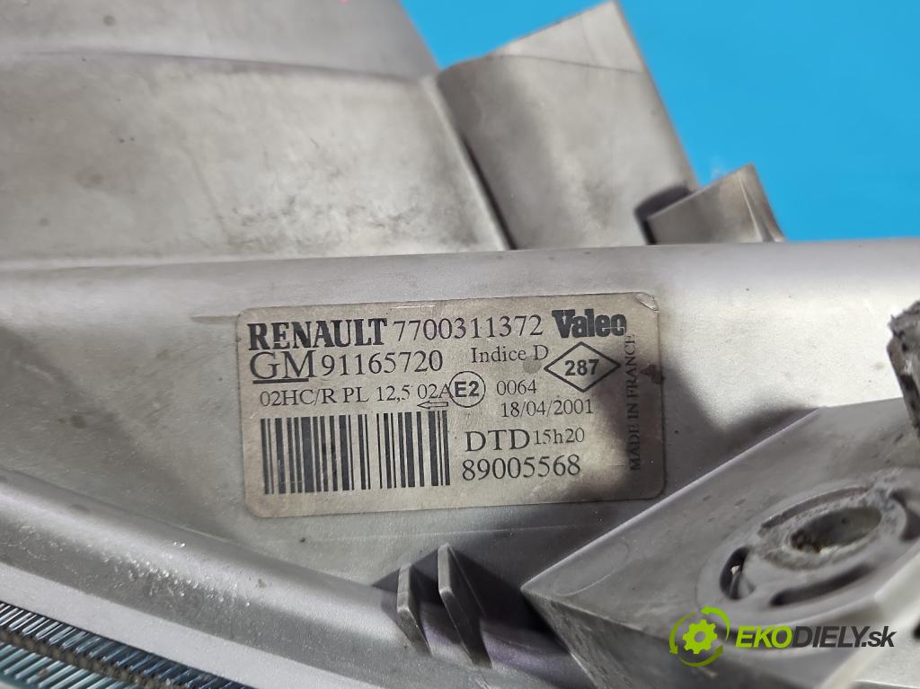 Opel Vivaro 2001-2014 1.9 cdti 101 hp manual 74 kW 1870 cm3 5- světlo pravý 7700311372 (Pravé přední světlo)