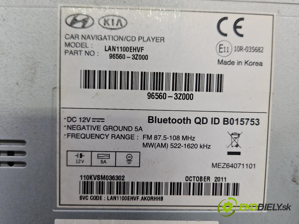 Hyundai I40 1.7 crdi 116 HP manual 85 kW 1685 cm3 5- Radio originál 96560-3Z000