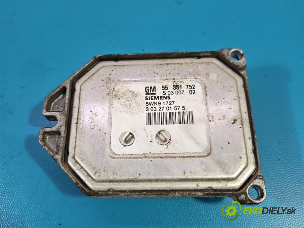 Opel Zafira A 1999-2005 1.8 16V 125 HP manual 92 kW 1796 cm3 5- riadiaca jednotka motora 55351752