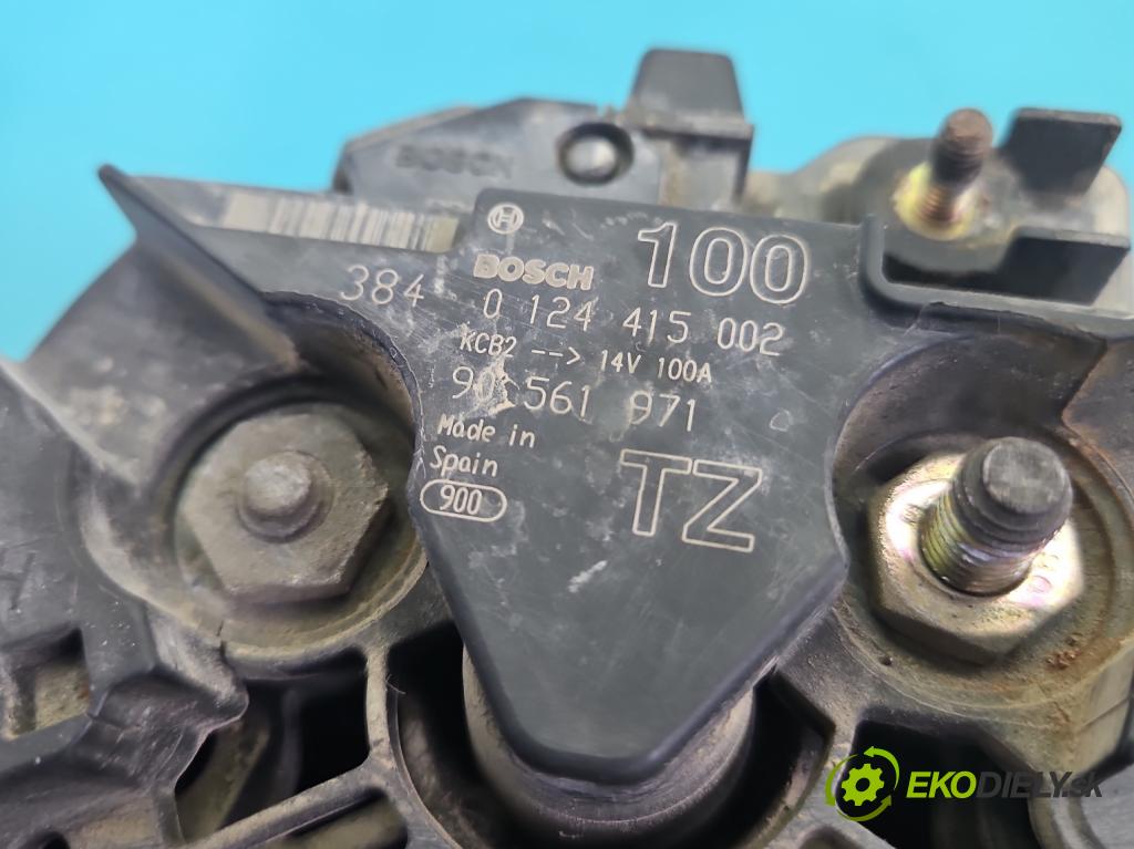 Opel Zafira A 1999-2005 1.8 16V 125 HP manual 92 kW 1796 cm3 5- Alternator 0124415002 (Alternátor)