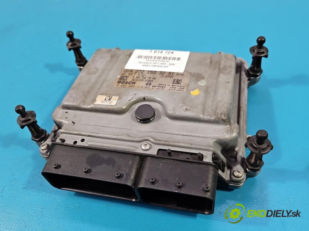 Mercedes E W211 2002-2009 3.5 V6 272964 272 HP automatic 200 kW 3498 cm3 5- riadiaca jednotka motora A2721533291