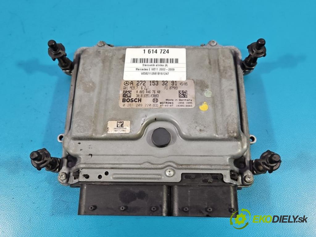Mercedes E W211 2002-2009 3.5 V6 272964 272 HP automatic 200 kW 3498 cm3 5- riadiaca jednotka motora A2721533291