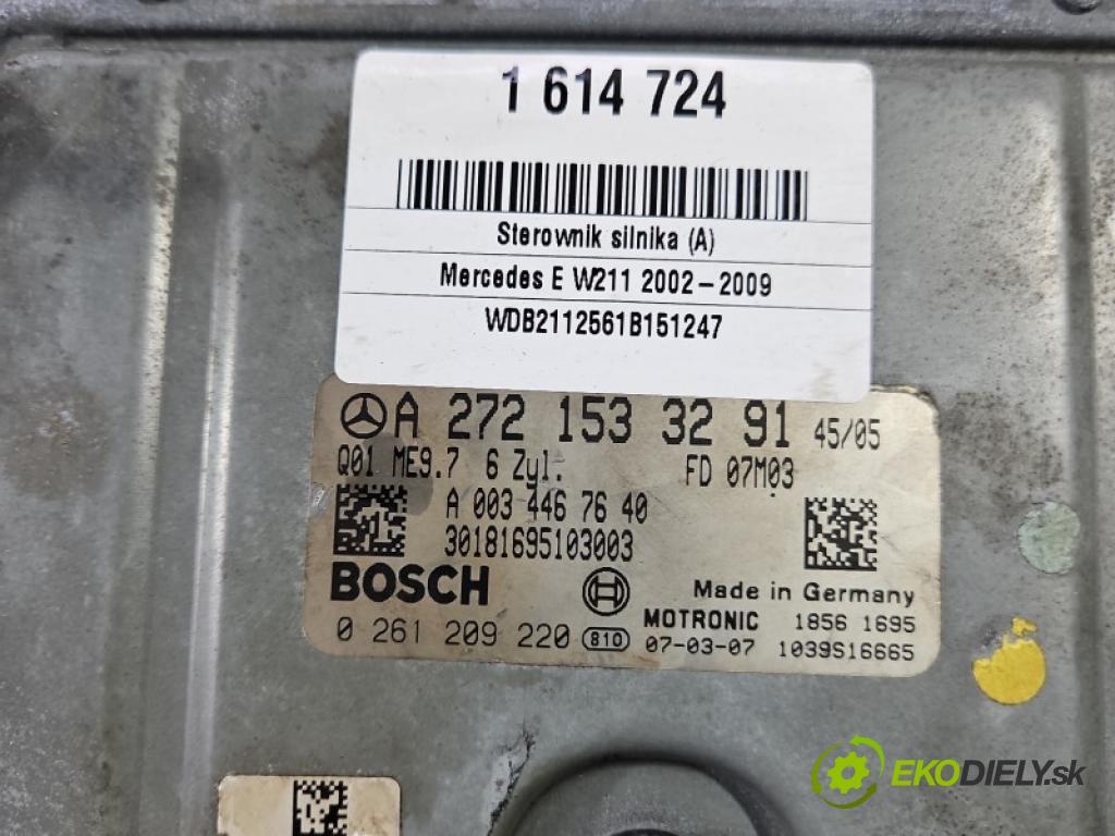 Mercedes E W211 2002-2009 3.5 V6 272964 272 HP automatic 200 kW 3498 cm3 5- riadiaca jednotka motora A2721533291