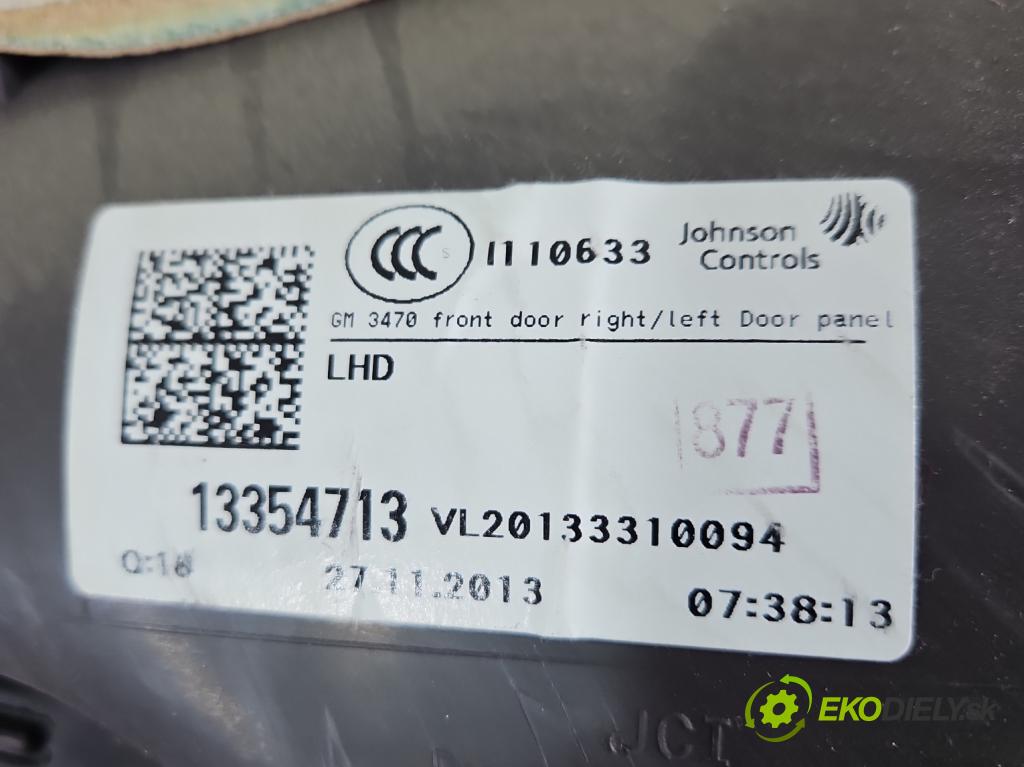 Opel Zafira C 2012-2019 Tourer 2.0 CDTI 165 HP manual 121 kW 1956 cm3 5- Čalounictví: dvere predné ľavé 13354713