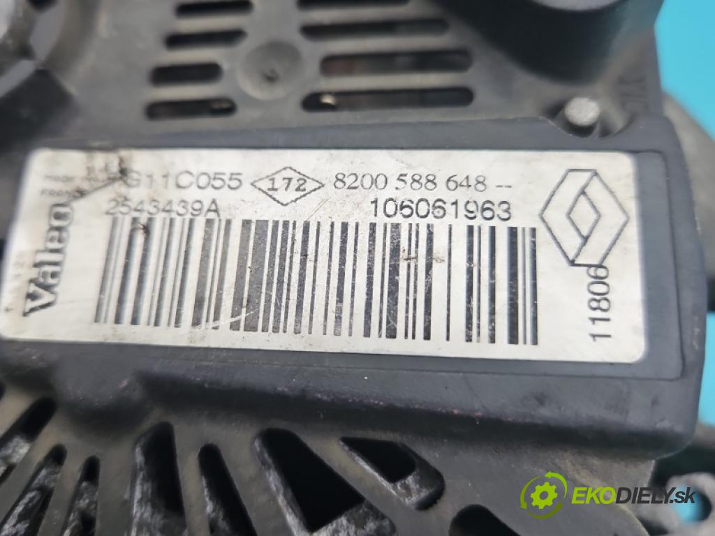 Renault Megane II 2003-2008 1.6 16V 113 HP manual 83 kW 1598 cm3 5- Alternator 8200588648 (Alternátor)