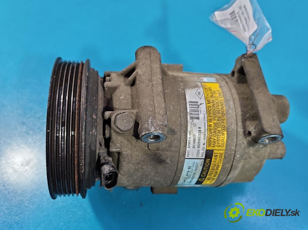 Renault Megane II 2003-2008 1.6 16V 113 HP manual 83 kW 1598 cm3 5- Kompresor: klimatizácie 8200316164 (Kompresor klimatizácie)