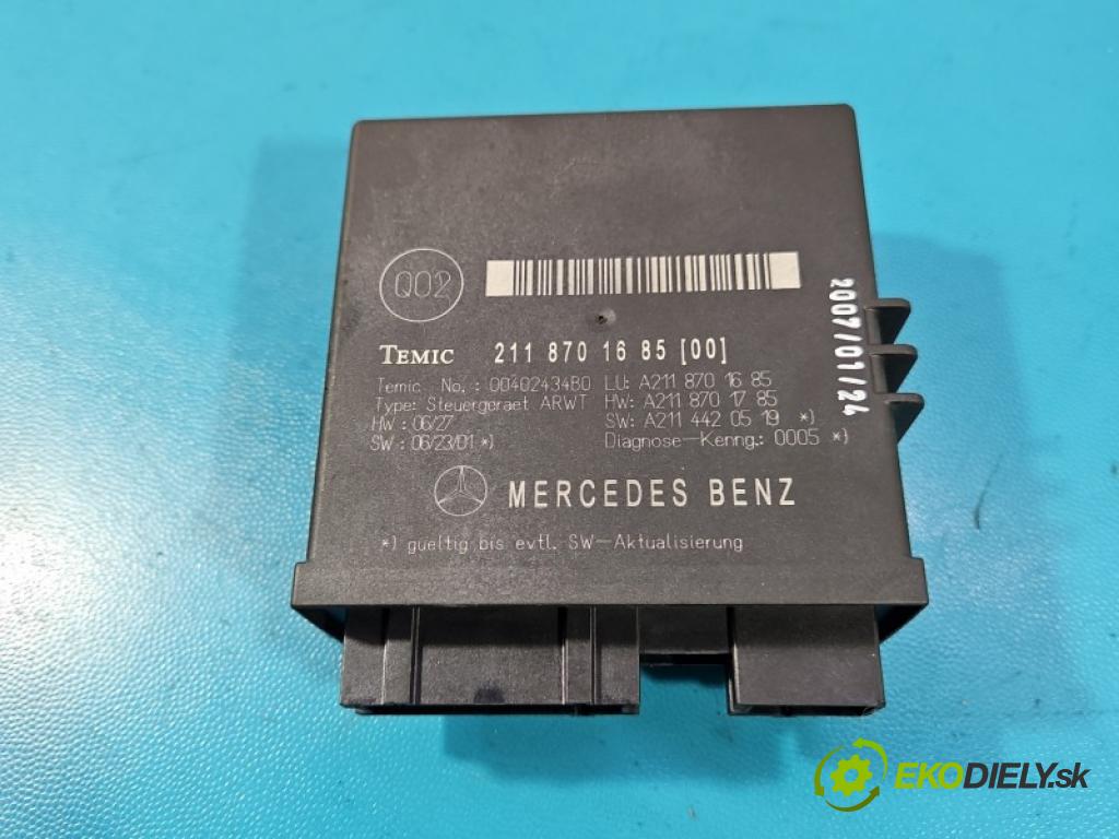 Mercedes E W211 2002-2009 3.5 V6 272964 272 HP automatic 200 kW 3498 cm3 5- riadiaca jednotka ostatné 2118701685
