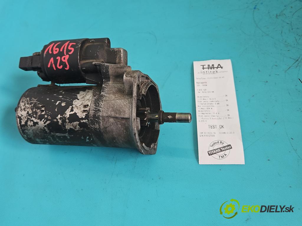 Vw Polo III 6N 1994-2001 1.4 8V 60 HP manual 44 kW 1390 cm3 5- štartér 0001112044 (Štartér)