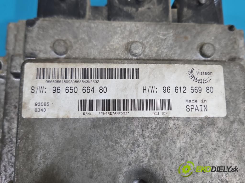 Peugeot Boxer II 2006-2018 2.2 hdi 120 HP manual 88 kW 2198 cm3 5- riadiaca jednotka motora 9665066480