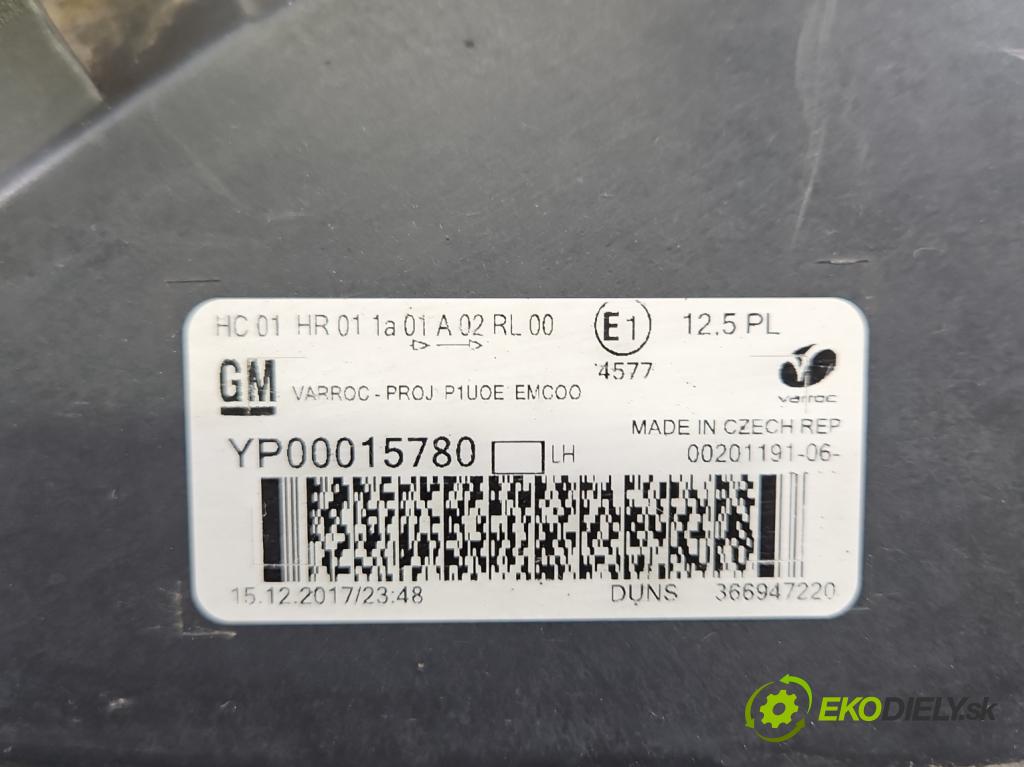 Opel Grandland 2017–2024 1.2 T 131 HP manual 96 kW 1199 cm3 5- Reflektor: ľavý YP00015780 (Kľučka dverí ostatné)