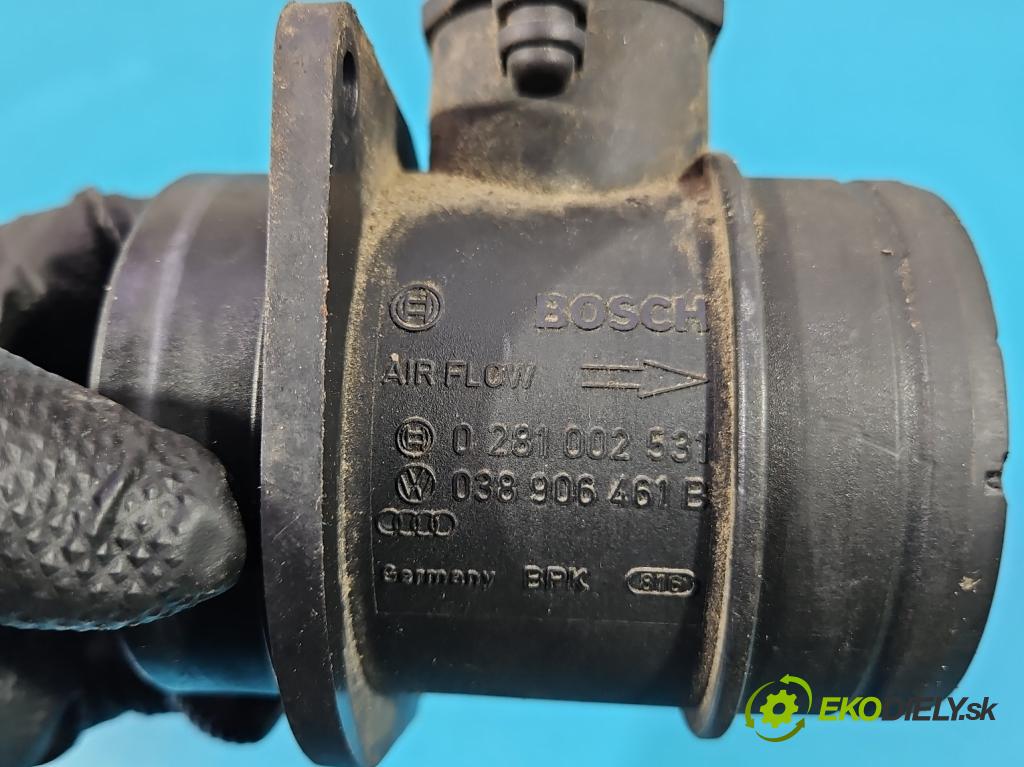 Seat Altea 1.9 tdi 105 hp manual 77 kW 1896 cm3 5- váha vzduchu 0281002531 (Snímač hmotnosti vzduchu)