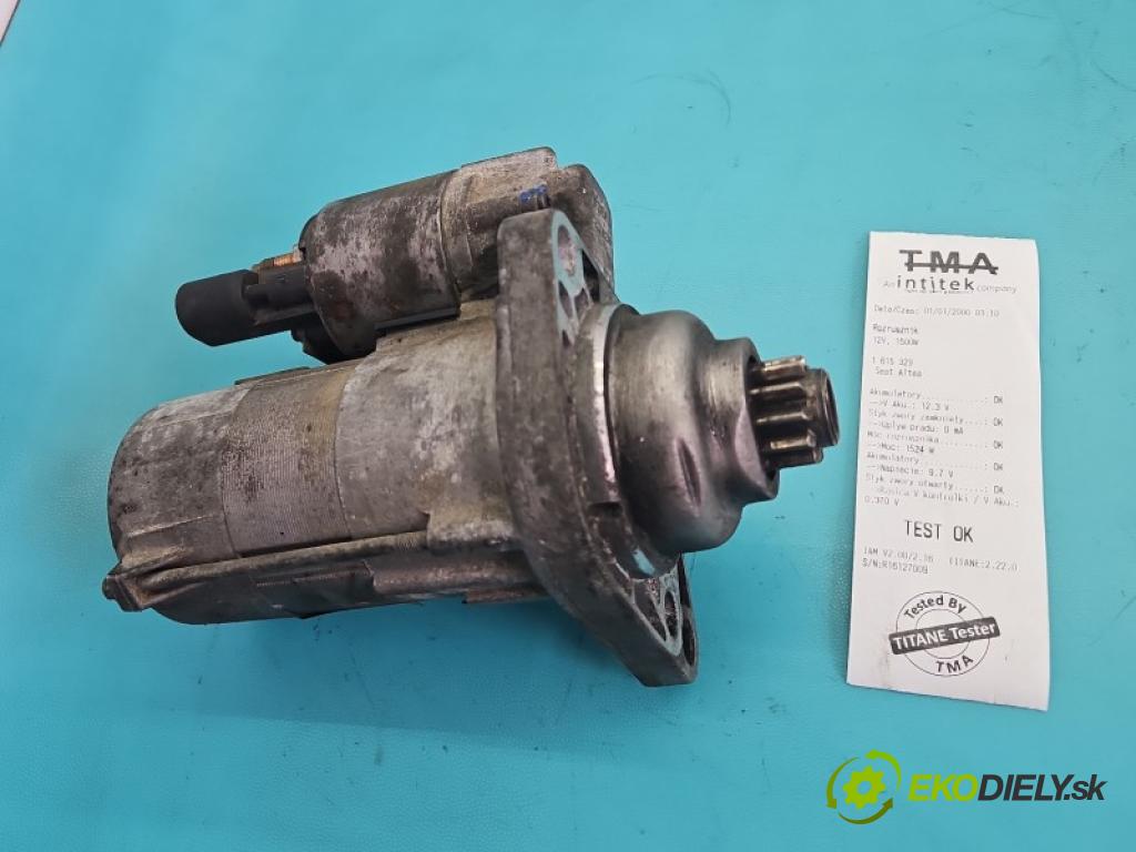 Seat Altea 1.9 tdi 105 hp manual 77 kW 1896 cm3 5- startér: 02Z911023H (Startér)