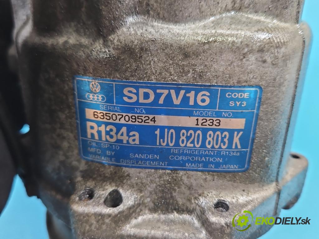 Skoda Octavia I 1996-2010 1.9 tdi 101 HP manual 74 kW 1896 cm3 5- Kompresor: klimatizácie 1J0820803K (Kompresor klimatizácie)