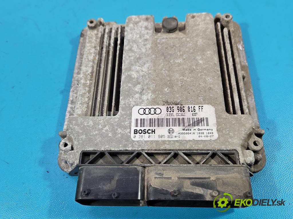 Audi A3 8P 2003-2012 2.0 tdi 140 hp manual 103 kW 1968 cm3 5- řídící jednotka motoru 03G906016FF