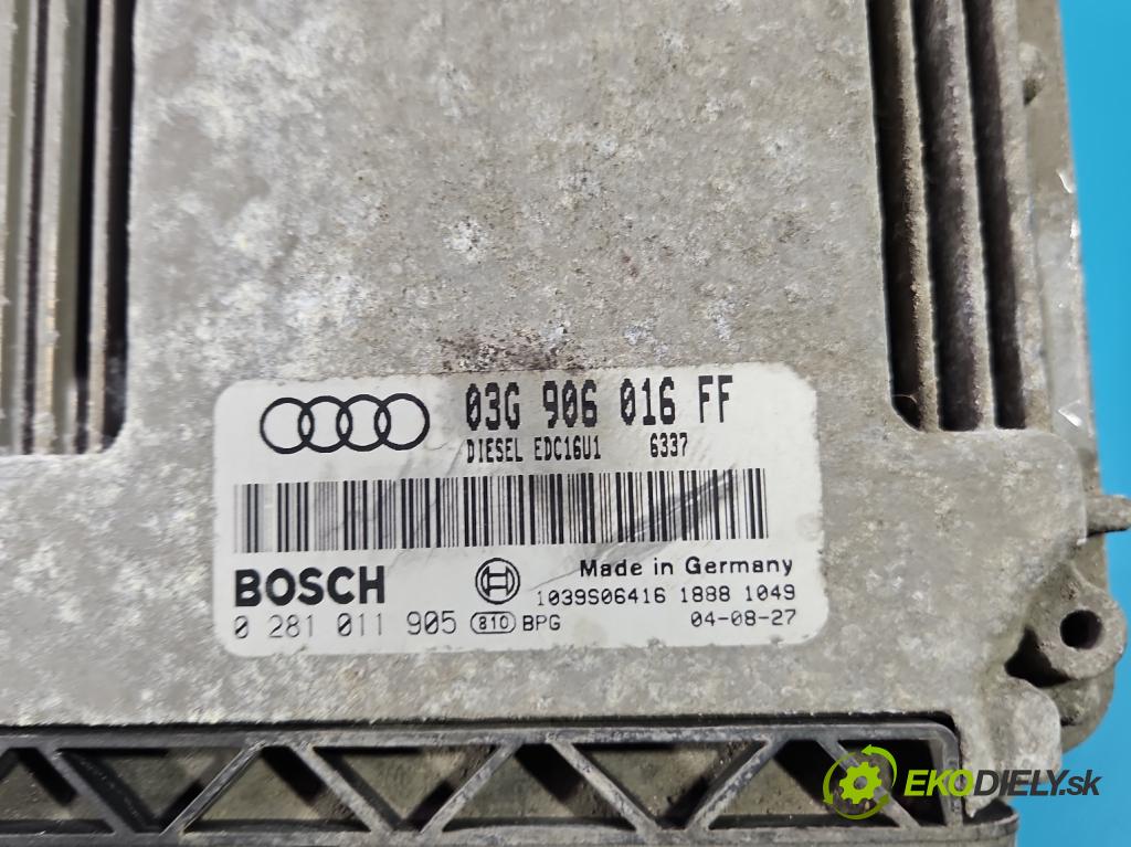 Audi A3 8P 2003-2012 2.0 tdi 140 hp manual 103 kW 1968 cm3 5- řídící jednotka motoru 03G906016FF