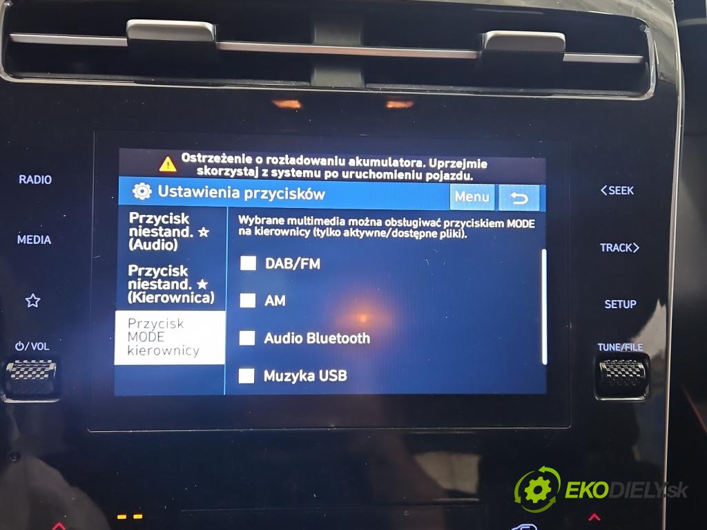 Hyundai Tucson IV 2020- 1.6 T-GDI: 150 HP manual 110.1 kW 1598 cm3 5- Radio originál 97250-N7300