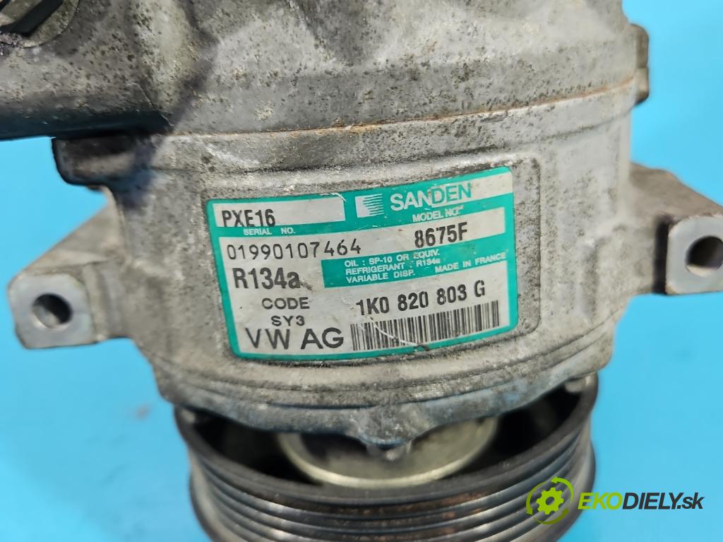 Audi A3 8P 2003-2012 2.0 tdi 140 hp manual 103 kW 1968 cm3 5- Kompresor: klíma 1K0820803G (Kompresor klimatizace)