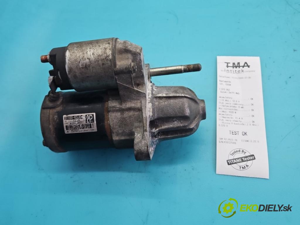 Suzuki Swift Mk6 2005-2010 1.6 16V 125 hp manual 92 kW 1586 cm3 3- startér: 31100-63J00 (Startér)