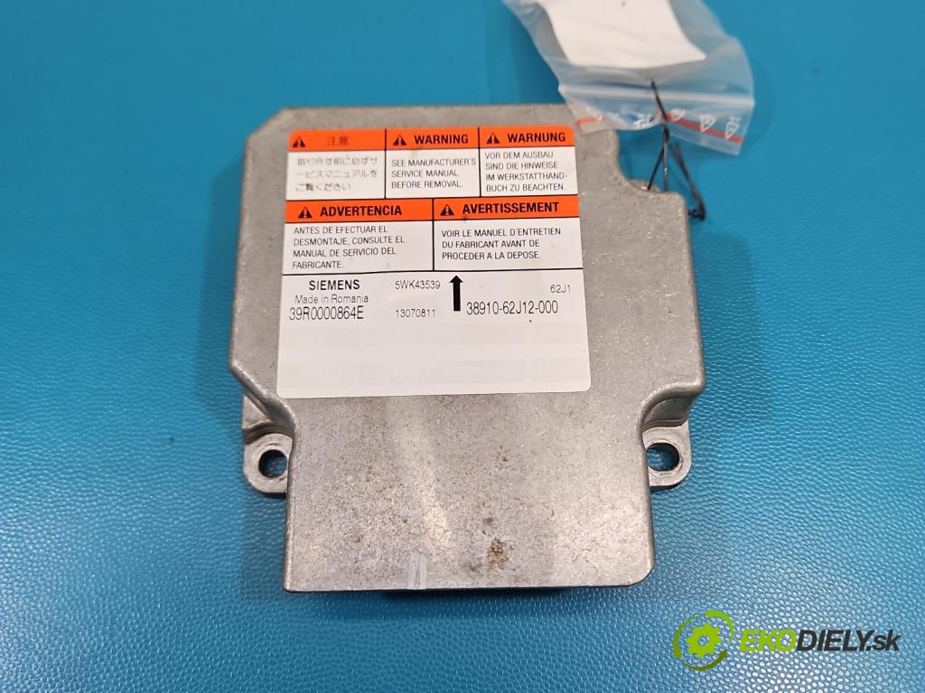 Suzuki Swift Mk6 2005-2010 1.6 16V 125 hp manual 92 kW 1586 cm3 3- řídící jednotka polštáře: 38910-62J12-000