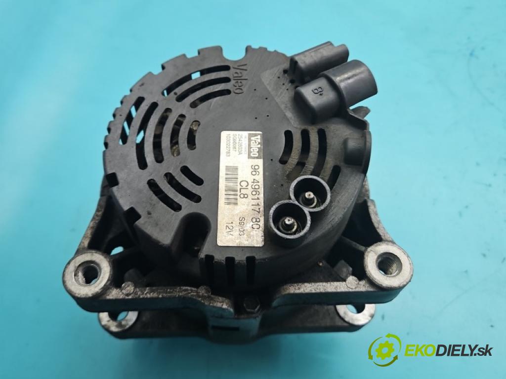 Peugeot 307 1.6 16V 109 HP manual 80 kW 1587 cm3 5- Alternator 9649611780 (Alternátor)