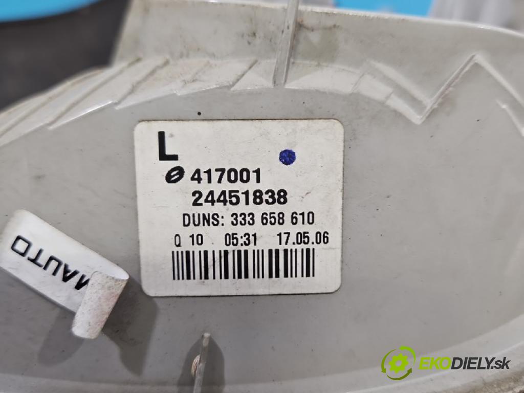 Opel Astra III 2004-2014 1.6 16V 105 hp manual 77 kW 1598 cm3 5- světlo zadní levé blatník: 24451838
