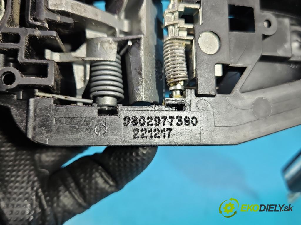 Opel Grandland 2017–2024 1.2 T 131 HP manual 96 kW 1199 cm3 5- rukoväť predné ľavé mimo: 9602977380 (Kľučka dverí vonkajšia predná ľavá)