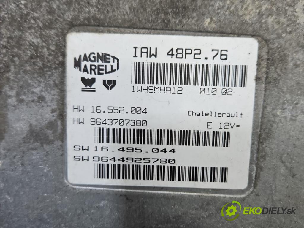 Peugeot 206 1.1 8V 60 HP manual 44 kW 1124 cm3 5- riadiaca jednotka motora IAW 48P2.76