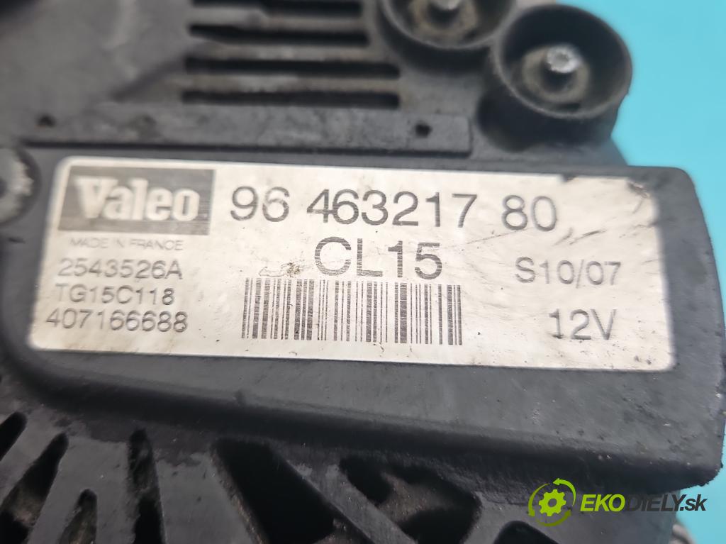 Peugeot 308 I 2007-2013 1.6 hdi 90 hp manual 66.2 kW 1560 cm3 5- Alternator 9646321780 (Alternátor)