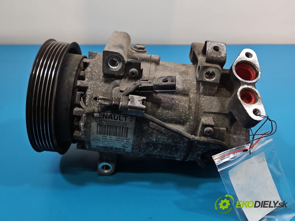 Renault Clio IV 2012-2020 1.5 dci 90 HP manual 66 kW 1461 cm3 5- Kompresor: klimatizácie 926002352R (Kompresor klimatizácie)