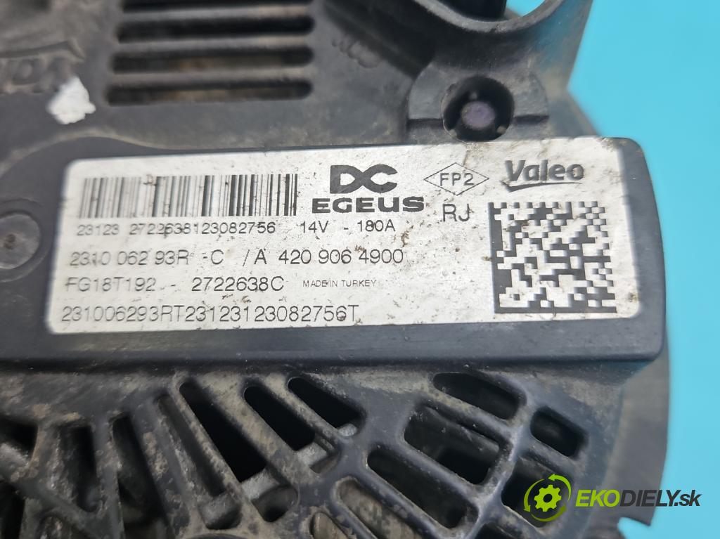 Renault Express 1.5 dci 95 hp manual 70 kW 1461 cm3 5- Alternator 231006293R (Alternátor)