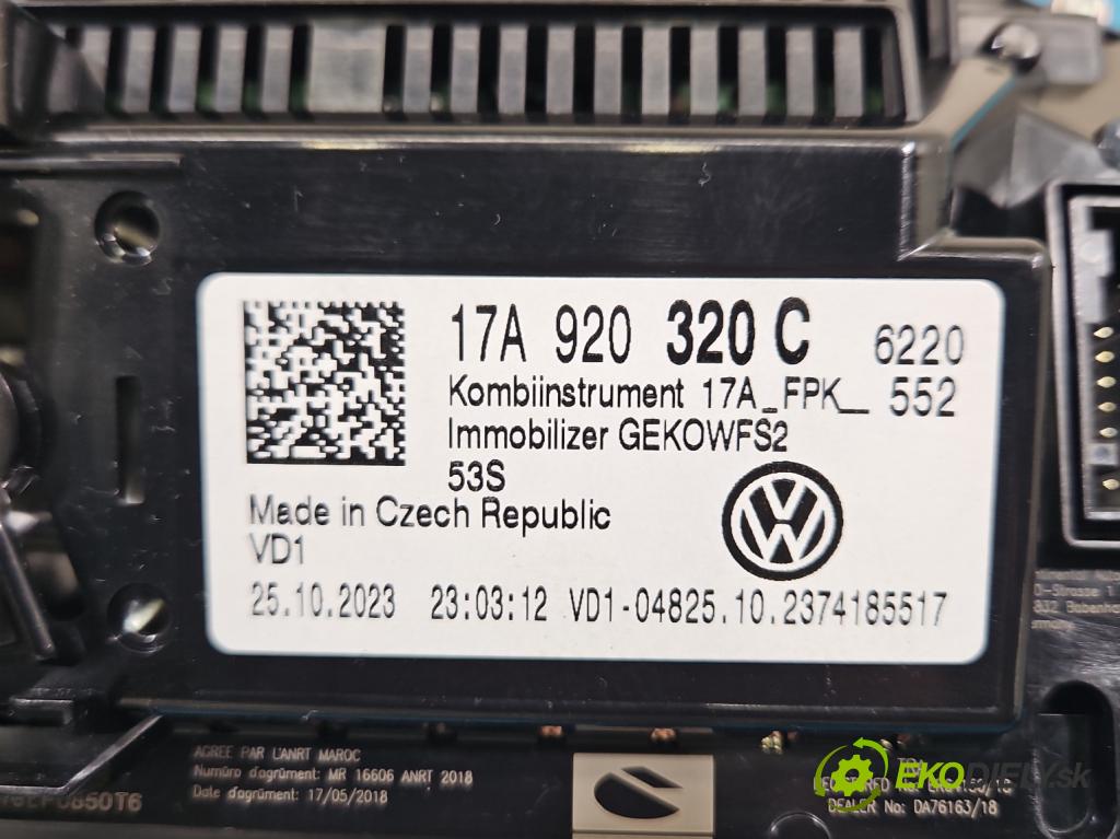 Vw T-Roc 2017-2025 2.0 TFSI 300 HP automatic 221 kW 1984 cm3 5- prístrojovka/ budíky 17A920320C (Prístrojová doska)