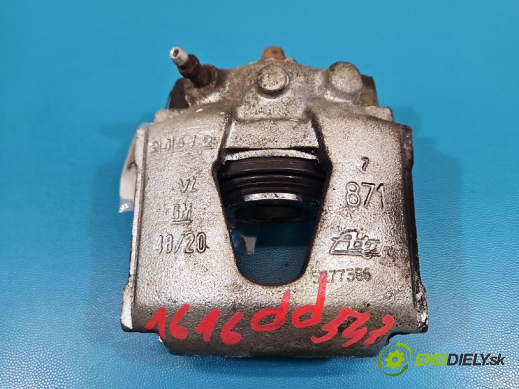 Opel Astra I 1991-2002 1.6 8V 75 HP manual 55 kW 1598 cm3 5- brzdič predné pravý 5277386 (Kľučka dverí ostatné)