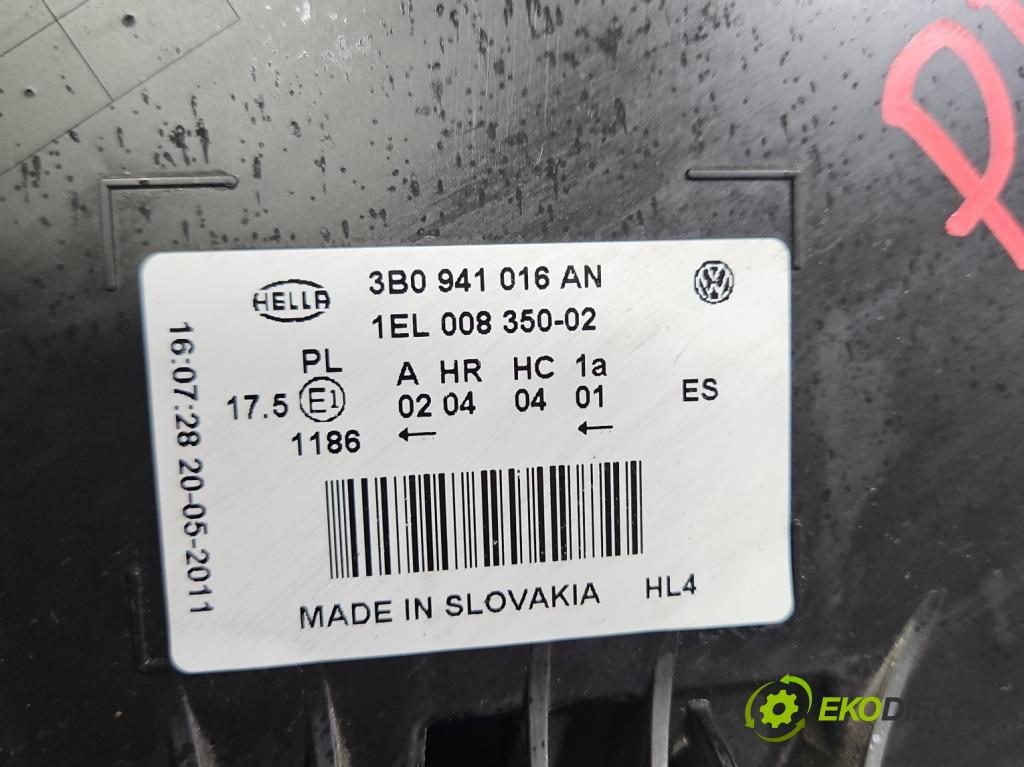 Vw Passat B5 1995-2005 1.8 T 150 hp manual 110 kW 1781 cm3 5- světlo pravý 3B0941016AN (Pravé přední světlo)
