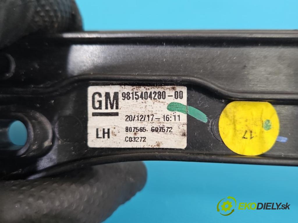 Opel Grandland 2017–2024 1.2 T 131 hp manual 96 kW 1199 cm3 5- mechanismus stahování přední levý 9815404280-00