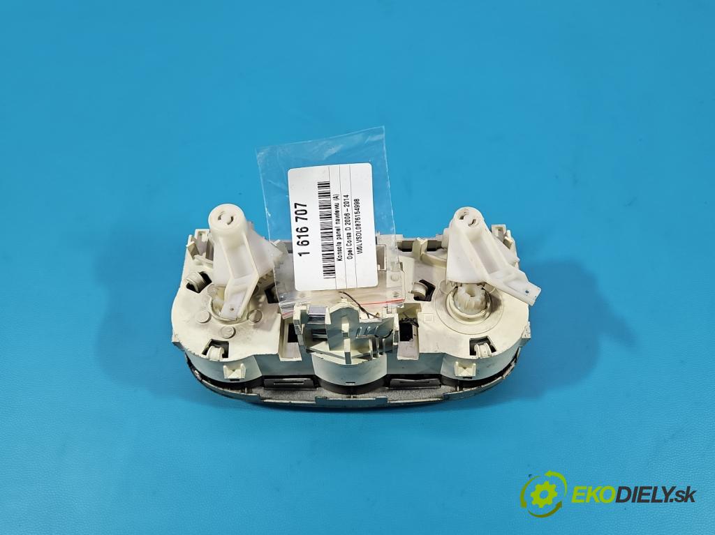 Opel Corsa D 2006-2014 1.2 16V 80 hp manual 59 kW 1229 cm3 3- palubní deska panel topení 5E094010