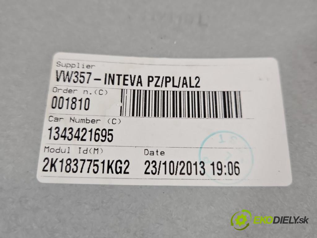 Vw Caddy III 2K 2003-2020 1.6 tdi 75 hp manual 55 kW 1598 cm3 5- mechanismus stahování přední levý 2K1837751