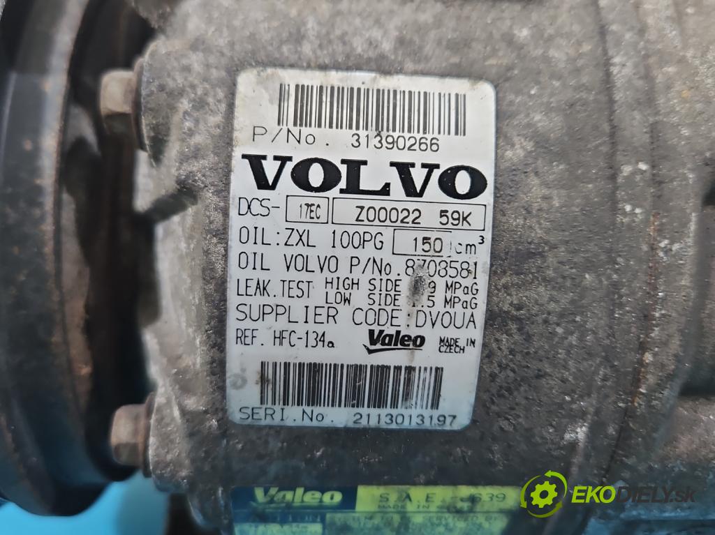 Volvo S60 II 2010-2018 2.5 T5 250 HP automatic 184 kW 2497 cm3 4- Kompresor: klimatizácie 31390266 (Kompresor klimatizácie)
