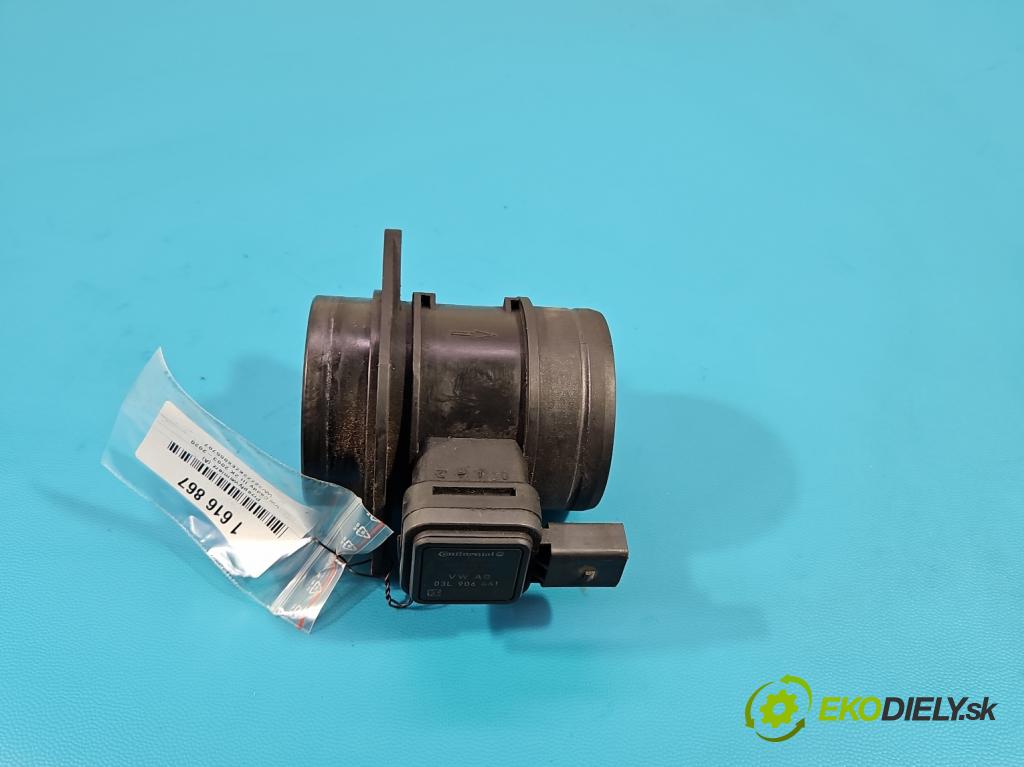 Vw Caddy III 2K 2003-2020 1.6 tdi 75 hp manual 55 kW 1598 cm3 5- váha vzduchu 03L906461 (Snímač hmotnosti vzduchu)