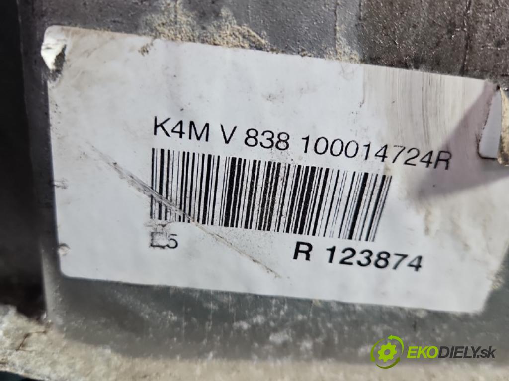 Renault Fluence 1.6 16V 111KM manual 82 kW 1598 cm3 4- motor benzín: K4MV838