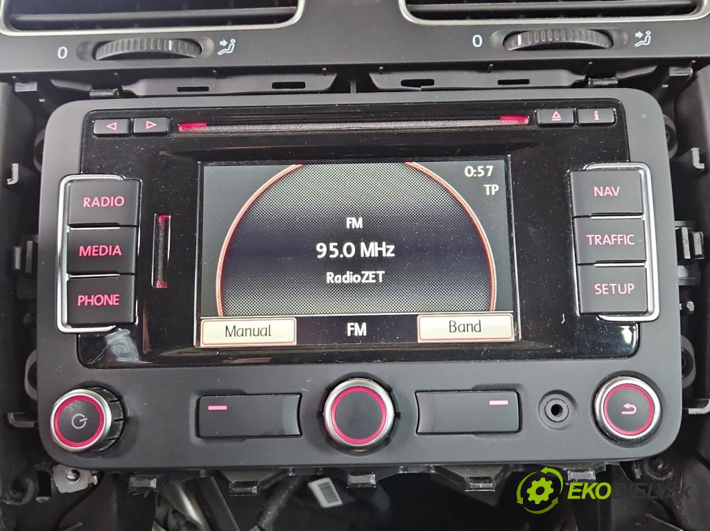 Vw Golf VI 2008-2013 1.6 tdi 105 HP manual 77 kW 1598 cm3 5- Radio originál 3C0035270B