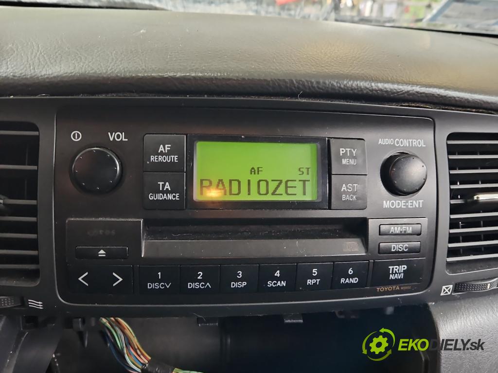 Toyota Corolla E12 2001-2009 1.4 vvti 97KM manual 71 kW 1398 cm3 5- Radio originál 86120-02260