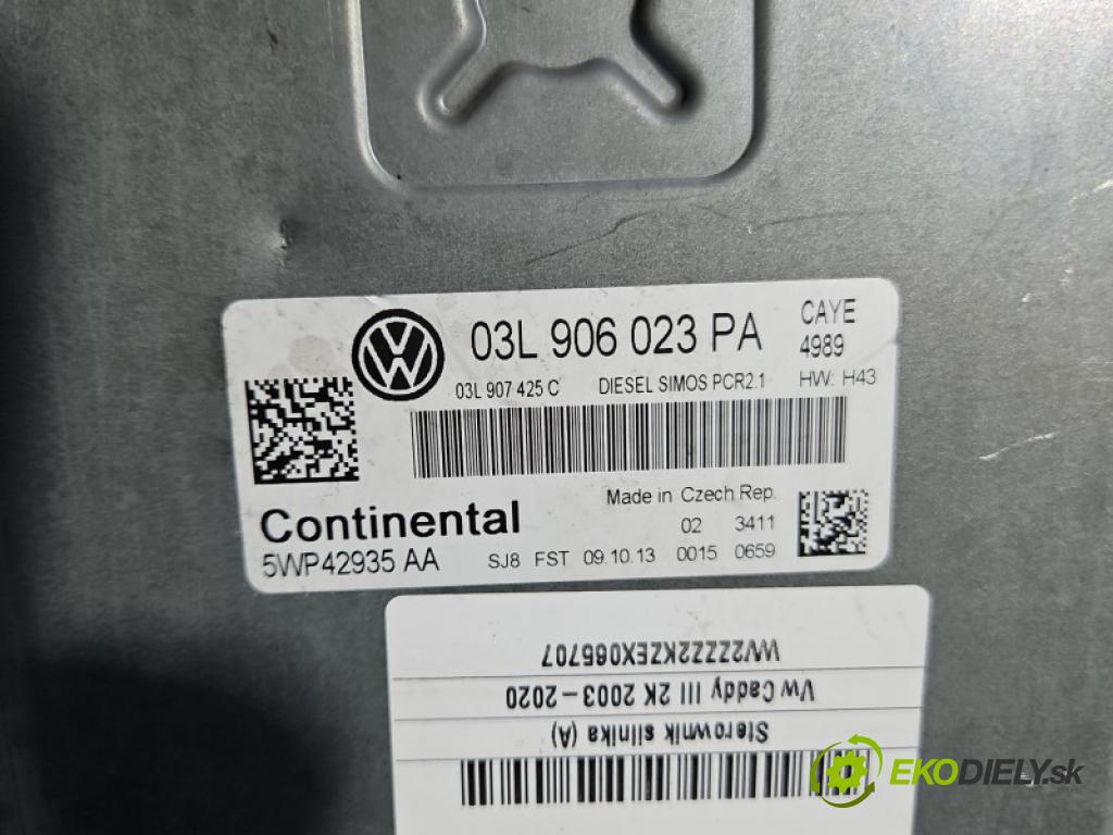 Vw Caddy III 2K 2003-2020 1.6 tdi 75 HP manual 55 kW 1598 cm3 5- riadiaca jednotka motora 03L906023PA