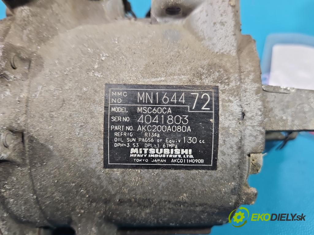Mitsubishi Colt Z30 VI 2004-2012 1.3 16V 95 hp manual 70 kW 1332 cm3 5- Kompresor: klíma MN164472 (Kompresor klimatizace)
